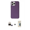 MARSİLYAN™- iPhone 14 Pro Max Kılıf Kutup Doku Koleksiyonu - Siyah 6D Mat Seramik Hayalet Nano Ekran Koruyucu + Bilvis Titan Kamera Lens - GS