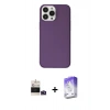 MARSİLYAN™- iPhone 14 Pro Max Kılıf Kutup Doku Koleksiyonu - Siyah Bilvis 5in1 3D Magic Cam Ekran Koruyucu + Bilvis Titan Kamera Lens - DNMR