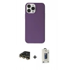 MARSİLYAN™- iPhone 14 Pro Max Kılıf Kutup Doku Koleksiyonu - Siyah Bilvis Hayalet Cam Ekran Koruyucu + Raze Metal Kamera Lens - GD