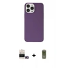 MARSİLYAN™- iPhone 14 Pro Max Kılıf Kutup Doku Koleksiyonu - Siyah Joko Magic 5D Hayalet Cam + Bilvis Titan Kamera Lens - GD