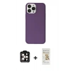 MARSİLYAN™- iPhone 14 Pro Max Kılıf Kutup Doku Koleksiyonu - Siyah Mat Seramik Nano Ekran Koruyucu + PVD Metal Kamera Lens - TU