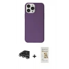 MARSİLYAN™- iPhone 14 Pro Max Kılıf Kutup Doku Koleksiyonu - Siyah Mat Seramik Nano Ekran Koruyucu + Raze Metal Kamera Lens - GS