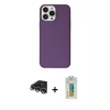 MARSİLYAN™- iPhone 14 Pro Max Kılıf Kutup Doku Koleksiyonu - Siyah Polymer Nano Ekran Koruyucu + Raze Metal Kamera Lens - GS