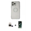 MARSİLYAN™- iPhone 14 Pro Max Kılıf Kutup Klasik - Şeffaf 360 Full Body Arka Koruyucu + Bilvis Titan Kamera Lens - SH