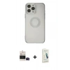 MARSİLYAN™- iPhone 14 Pro Max Kılıf Kutup Klasik - Şeffaf Pasifik Cam Ekran Koruyucu + Bilvis Titan Kamera Lens - SH
