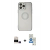 MARSİLYAN™- iPhone 14 Pro Max Kılıf Kutup Klasik - Şeffaf Royal Nano Ekran Koruyucu + Bilvis Titan Kamera Lens - GS