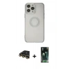 MARSİLYAN™- iPhone 14 Pro Max Kılıf Kutup Klasik - Siyah 360 Mat Full Body Arka Koruyucu + Raze Metal Kamera Lens - GD