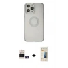 MARSİLYAN™- iPhone 14 Pro Max Kılıf Kutup Klasik - Siyah 6D Mat Seramik Hayalet Nano Ekran Koruyucu + Bilvis Titan Kamera Lens - DNMR