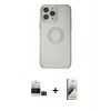 MARSİLYAN™- iPhone 14 Pro Max Kılıf Kutup Klasik - Siyah Bilvis 3D Mat Cam Ekran Koruyucu + Bilvis Titan Kamera Lens - SH
