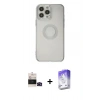 MARSİLYAN™- iPhone 14 Pro Max Kılıf Kutup Klasik - Siyah Bilvis 5in1 3D Magic Cam Ekran Koruyucu + Bilvis Titan Kamera Lens - SH