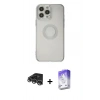 MARSİLYAN™- iPhone 14 Pro Max Kılıf Kutup Klasik - Siyah Bilvis 5in1 3D Magic Cam Ekran Koruyucu + Raze Metal Kamera Lens - GS