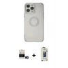 MARSİLYAN™- iPhone 14 Pro Max Kılıf Kutup Klasik - Siyah Bilvis Hayalet Cam Ekran Koruyucu + Bilvis Titan Kamera Lens - GS