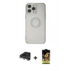 MARSİLYAN™- iPhone 14 Pro Max Kılıf Kutup Klasik - Siyah Buffer Cam Ekran Koruyucu + Raze Metal Kamera Lens - GS
