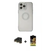 MARSİLYAN™- iPhone 14 Pro Max Kılıf Kutup Klasik - Siyah Buffer Cam Ekran Koruyucu + Raze Metal Kamera Lens - GD
