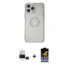 MARSİLYAN™- iPhone 14 Pro Max Kılıf Kutup Klasik - Siyah Buffer Hayalet Cam Ekran Koruyucu + Bilvis Titan Kamera Lens - SH