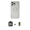 MARSİLYAN™- iPhone 14 Pro Max Kılıf Kutup Klasik - Siyah Joko Magic 5D Hayalet Cam + PVD Metal Kamera Lens - TU