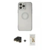 MARSİLYAN™- iPhone 14 Pro Max Kılıf Kutup Klasik - Siyah Mat Seramik Nano Ekran Koruyucu + Raze Metal Kamera Lens - GD