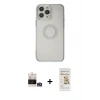 MARSİLYAN™- iPhone 14 Pro Max Kılıf Kutup Klasik - Siyah Mat Seramik Nano Ekran Koruyucu + Bilvis Titan Kamera Lens - GS
