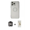 MARSİLYAN™- iPhone 14 Pro Max Kılıf Kutup Klasik - Siyah Mat Seramik Nano Ekran Koruyucu + PVD Metal Kamera Lens - TU