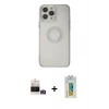 MARSİLYAN™- iPhone 14 Pro Max Kılıf Kutup Klasik - Siyah Polymer Nano Ekran Koruyucu + Bilvis Titan Kamera Lens - GD