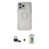 MARSİLYAN™- iPhone 14 Pro Max Kılıf Kutup Klasik - Siyah Polymer Nano Ekran Koruyucu + Bilvis Titan Kamera Lens - SH