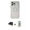 MARSİLYAN™- iPhone 14 Pro Max Kılıf Kutup Klasik - Siyah Polymer Nano Ekran Koruyucu + Raze Metal Kamera Lens - GD