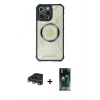 MARSİLYAN™- iPhone 14 Pro Max Kılıf Kutup Modern - Şeffaf 360 Full Body Arka Koruyucu + Raze Metal Kamera Lens - GS