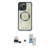 MARSİLYAN™- iPhone 14 Pro Max Kılıf Kutup Modern - Şeffaf Royal Nano Ekran Koruyucu + Bilvis Titan Kamera Lens - SH