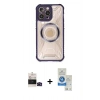 MARSİLYAN™- iPhone 14 Pro Max Kılıf Kutup Modern - Şeffaf Royal Nano Ekran Koruyucu + Bilvis Titan Kamera Lens - SH