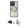MARSİLYAN™- iPhone 14 Pro Max Kılıf Kutup Modern - Şeffaf Royal Nano Ekran Koruyucu + Raze Metal Kamera Lens - GD