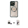 MARSİLYAN™- iPhone 14 Pro Max Kılıf Kutup Modern - Siyah Bilvis 3D Mat Cam Ekran Koruyucu + Bilvis Titan Kamera Lens - GD