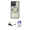 MARSİLYAN™- iPhone 14 Pro Max Kılıf Kutup Modern - Siyah Bilvis 5in1 3D Magic Cam Ekran Koruyucu + Bilvis Titan Kamera Lens - GS