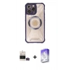 MARSİLYAN™- iPhone 14 Pro Max Kılıf Kutup Modern - Siyah Bilvis 5in1 3D Magic Cam Ekran Koruyucu + Bilvis Titan Kamera Lens - GD