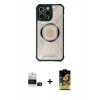 MARSİLYAN™- iPhone 14 Pro Max Kılıf Kutup Modern - Siyah Buffer Cam Ekran Koruyucu + Bilvis Titan Kamera Lens - SH