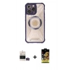 MARSİLYAN™- iPhone 14 Pro Max Kılıf Kutup Modern - Siyah Buffer Cam Ekran Koruyucu + Bilvis Titan Kamera Lens - GD