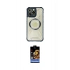 MARSİLYAN™- iPhone 14 Pro Max Kılıf Kutup Modern - Siyah Buffer Hayalet Cam Ekran Koruyucu