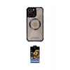 MARSİLYAN™- iPhone 14 Pro Max Kılıf Kutup Modern - Siyah Buffer Hayalet Cam Ekran Koruyucu
