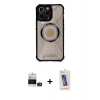 MARSİLYAN™- iPhone 14 Pro Max Kılıf Kutup Modern - Siyah Joko 5D Cam + Bilvis Titan Kamera Lens - DNMR