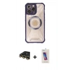 MARSİLYAN™- iPhone 14 Pro Max Kılıf Kutup Modern - Siyah Joko 5D Cam + Gold Raze Metal Kamera Lens