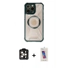MARSİLYAN™- iPhone 14 Pro Max Kılıf Kutup Modern - Siyah Joko 5D Cam + PVD Metal Kamera Lens - TU
