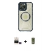 MARSİLYAN™- iPhone 14 Pro Max Kılıf Kutup Modern - Siyah Joko Magic 5D Hayalet Cam + Bilvis Titan Kamera Lens - GD