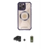 MARSİLYAN™- iPhone 14 Pro Max Kılıf Kutup Modern - Siyah Joko Magic 5D Hayalet Cam + Raze Metal Kamera Lens - GS