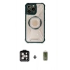 MARSİLYAN™- iPhone 14 Pro Max Kılıf Kutup Modern - Siyah Joko Magic 5D Hayalet Cam + PVD Metal Kamera Lens - TU