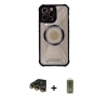 MARSİLYAN™- iPhone 14 Pro Max Kılıf Kutup Modern - Siyah Joko Magic 5D Hayalet Cam + Raze Metal Kamera Lens - GD