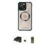 MARSİLYAN™- iPhone 14 Pro Max Kılıf Kutup Modern - Siyah Joko Magic 5D Hayalet Cam + Raze Metal Kamera Lens - GD