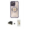 MARSİLYAN™- iPhone 14 Pro Max Kılıf Kutup Modern - Siyah Mat Seramik Nano Ekran Koruyucu + Raze Metal Kamera Lens - GD