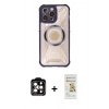 MARSİLYAN™- iPhone 14 Pro Max Kılıf Kutup Modern - Siyah Mat Seramik Nano Ekran Koruyucu + PVD Metal Kamera Lens - TU