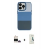 MARSİLYAN™- iPhone 14 Pro Max Kılıf Kutup Özel Seri - Şeffaf Pasifik Cam Ekran Koruyucu + Bilvis Titan Kamera Lens - GD