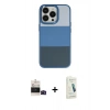 MARSİLYAN™- iPhone 14 Pro Max Kılıf Kutup Özel Seri - Şeffaf Pasifik Cam Ekran Koruyucu + Bilvis Titan Kamera Lens - SH