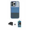 MARSİLYAN™- iPhone 14 Pro Max Kılıf Kutup Özel Seri - Siyah 18D Cam Ekran Koruyucu + Raze Metal Kamera Lens - GS